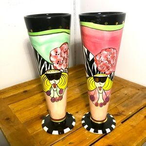 Colorful Hand-Painted Drinkware Set